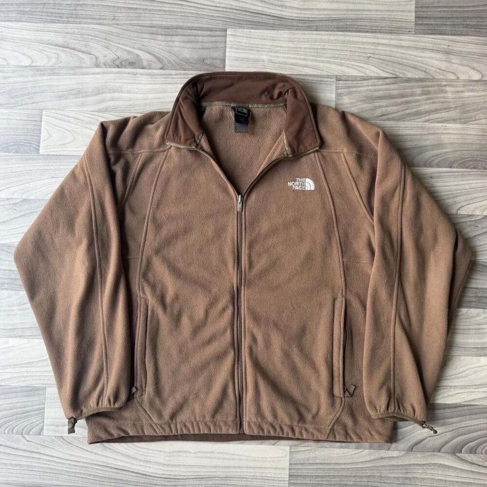 The North Face Full Zip Fleece Jacket Size XL Brown